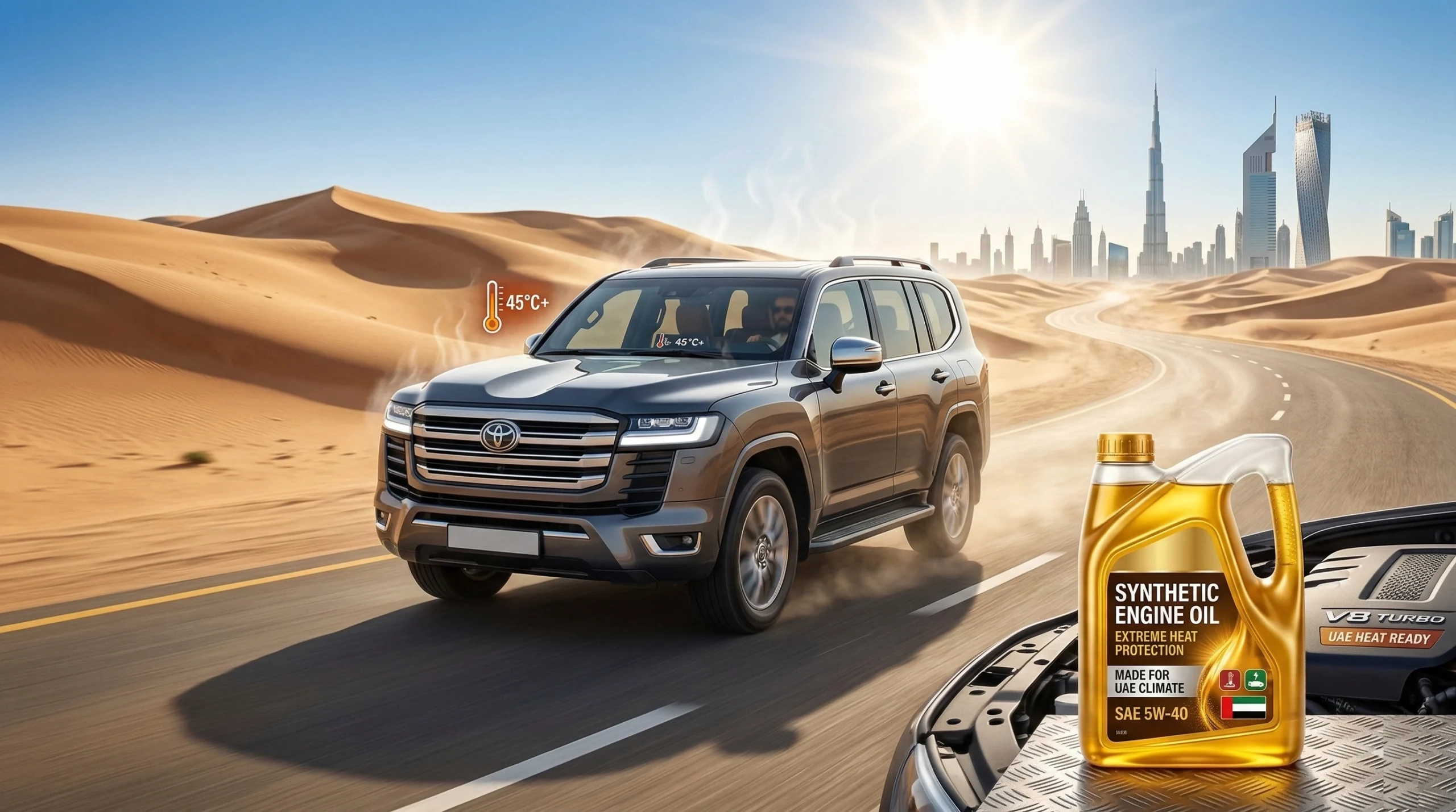 Synthetic engine oil UAE for extreme heat protection